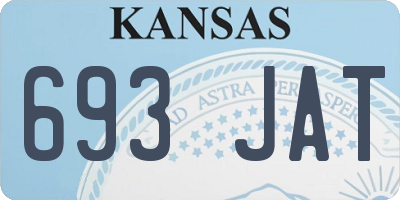 KS license plate 693JAT