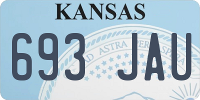 KS license plate 693JAU