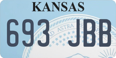 KS license plate 693JBB