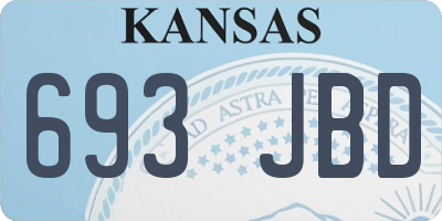 KS license plate 693JBD