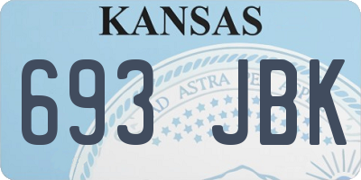 KS license plate 693JBK
