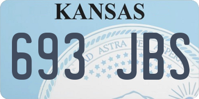 KS license plate 693JBS