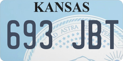 KS license plate 693JBT