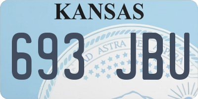 KS license plate 693JBU