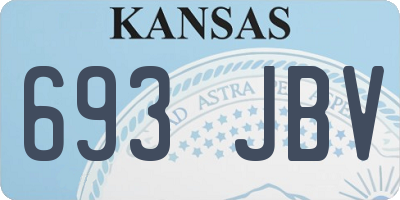 KS license plate 693JBV