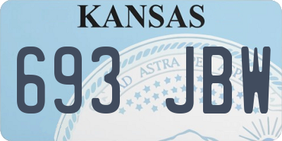 KS license plate 693JBW