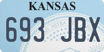 KS license plate 693JBX