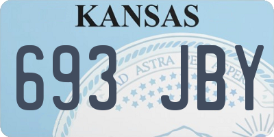 KS license plate 693JBY