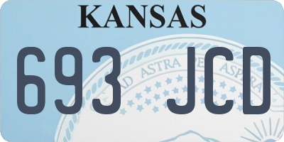 KS license plate 693JCD