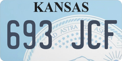 KS license plate 693JCF