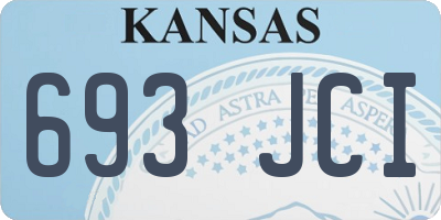 KS license plate 693JCI