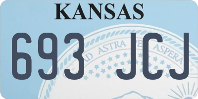 KS license plate 693JCJ