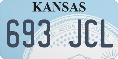 KS license plate 693JCL