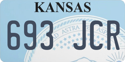KS license plate 693JCR