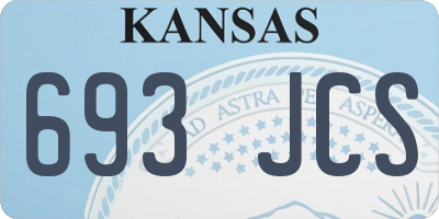 KS license plate 693JCS
