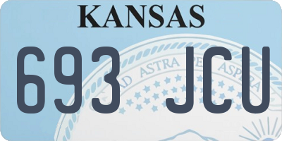 KS license plate 693JCU
