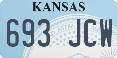 KS license plate 693JCW