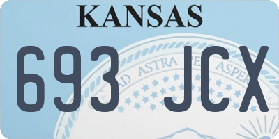 KS license plate 693JCX