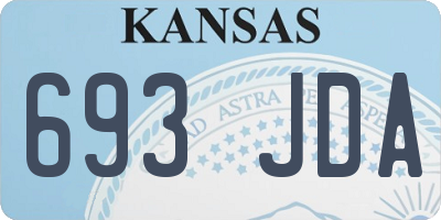 KS license plate 693JDA