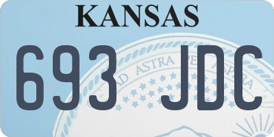 KS license plate 693JDC