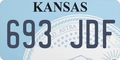 KS license plate 693JDF