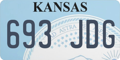 KS license plate 693JDG