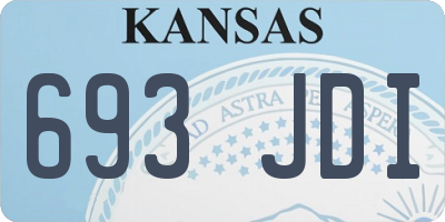KS license plate 693JDI