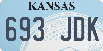 KS license plate 693JDK