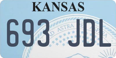 KS license plate 693JDL