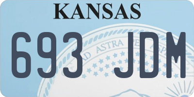 KS license plate 693JDM