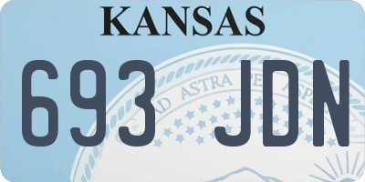 KS license plate 693JDN