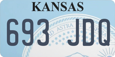 KS license plate 693JDQ