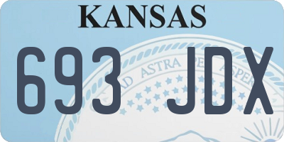 KS license plate 693JDX
