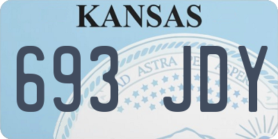 KS license plate 693JDY