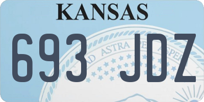 KS license plate 693JDZ