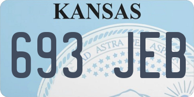 KS license plate 693JEB