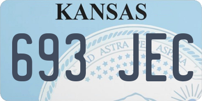 KS license plate 693JEC