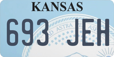 KS license plate 693JEH