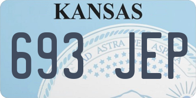 KS license plate 693JEP