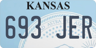 KS license plate 693JER