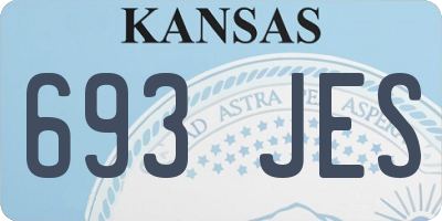 KS license plate 693JES