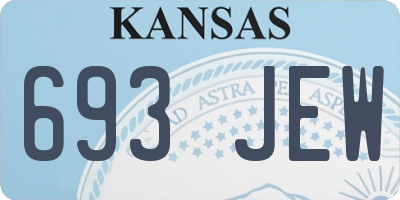 KS license plate 693JEW