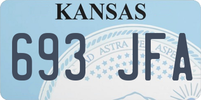 KS license plate 693JFA