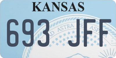 KS license plate 693JFF