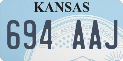 KS license plate 694AAJ