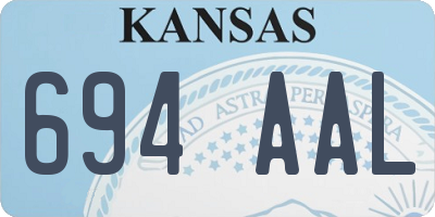 KS license plate 694AAL