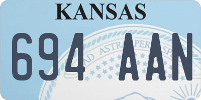 KS license plate 694AAN