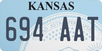 KS license plate 694AAT