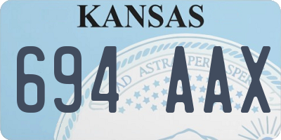 KS license plate 694AAX