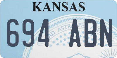 KS license plate 694ABN